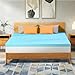 VALUXE Twin XL Mattress Topper 4 Inch Cooling Gel Memory Foam, CertiPUR-US Certified Topper & Pad for Back Pain Relief, Soft Breathable Bedding with Pressure Relief (Blue)