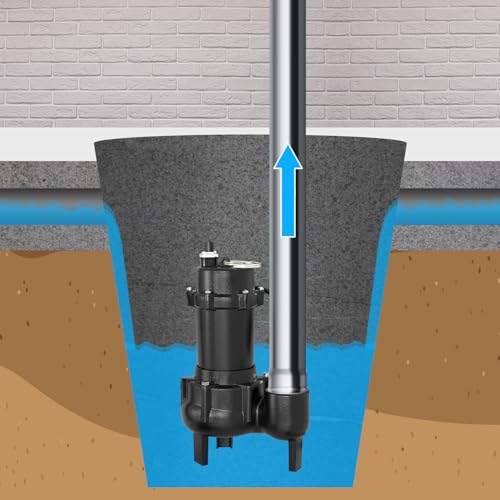 Lanchez SEWAGE-AND-EFFLUENT-PUMPS 1Hp Sewage/Effluent Pump Submersible, 115V 5600 Gph Cast Iron Pump With Automatic Tethered Float Switch, Sump Pump thumb #6