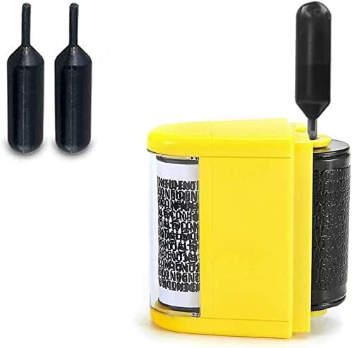 Yooption Identity Theft Protection Roller Stamp Ink Set Data Defender Refills for Confidential Pack of 10 Cartridge Replacement (Not Include Stamp), Black, 6.4 x 6.4 x 3.5 cm