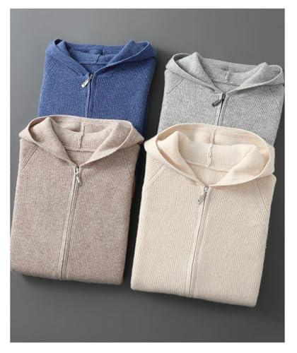 Abrigo de lana cómodo para hombre chaqueta suelta de invierno con capucha 2