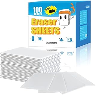 100 Count Thin Magic Sponge Eraser Sheets Disposable,Eraser Sheets,Magic Cleaning Sheets for Kitchen Bathroom Outdoor Hard-to-Reach Surfaces and Gaps