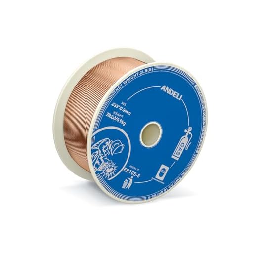 ANDELI Carbon Steel Solid MIG Welding Wire, ER70S-6 .035-Inch 2-Pound Gas Mig Welding Wire with Low Splatter and High Levels of Deoxidizers - For All Position Gas Welding