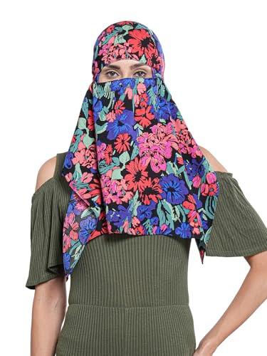 Image of Multipurpose Mask Cum Scarf for Women Cotton I Face Cover for Women I Sun Protection and Summer Wear Scarf