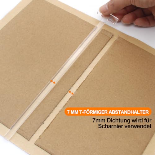 KIBBEH 4er-Pack Buchdeckel-Führungswerkzeug, transparentes Acryl-Buchbindewerkzeug für Anfänger, Buchbindedeckel-Werkzeug für Alben, Tagebücher, Planer und das Herstellen von Buchdeckeln.