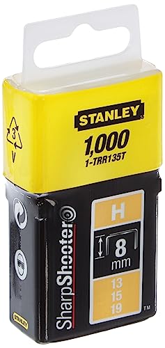 STANLEY 1-Trr135T Agrafe 8 Mm Type H Boîte 1000 Pièces - Inoxydables Et Résistantes