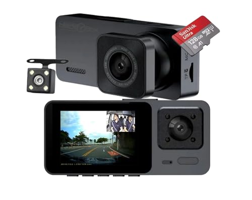 Black Box GP3 - Câmera Veicular, Wifi, Tripla (Frontal + Interna + Traseira), FULL HD, Visão Noturna