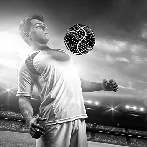 Millenti Progrid Club Soccer Ball - Size 5 Black White Soccer Ball, Training Ball + Match Ball, High-Visibility Easy-To-Track Design (Black White) Sb0905W #TOP3