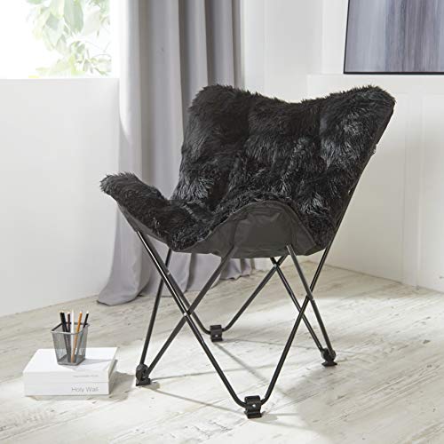 Urban Shop Mongolian Butterfly Chair, Black #TOP3