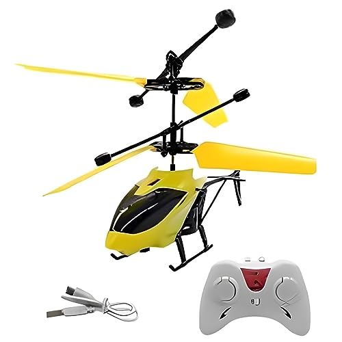 Image of Exceed Helicopter Remote Control and Hand Sensor Charging Helicopter Toys with 3D Light Toys for Boys Kids (Yellow)