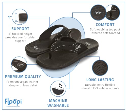 Floopi Flip Flops for Men Texture Soft EVA Footbed Men Beach Sandals With Soft Webbing Toe Post Comfort Fit Sandals with Indoor & Outdoor Anti Skid Soles2