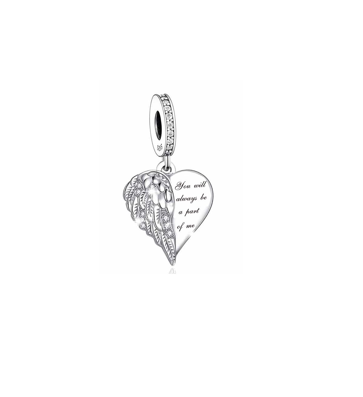 Abalorio de ala de ángel de la guarda de plata 925, el regalo conmemorativo ideal para pulsera 3