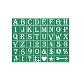 DGAGA Silk Screen Stencils Alphabet Self Adhesive Stencils Reusable Letters Chalk Silk Screen Stencils for DIY T-Shirt Canvas Home Decor, painting on wood