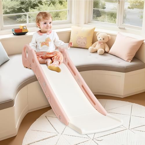 Toboggan pour Enfant,Toboggan Interieur adaptés aux Lits et aux Canapés,Toboggan de Chevet pour Tout-Petits avec Base Antidérapante,Facile Assembler et...