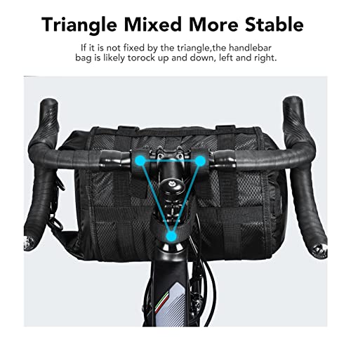 Newboler Bikepacking Bike Handlebar Bag, Waterproof Large Bicycle Front Bag With Removable Shoulder Strap , Convenient To Carry Storage Frame Bag For Adults Road Mtb Outdoor Cycling(20+3L) #TOP4