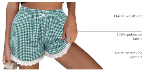 Image of Boxer Shorts for Women Pajama Gingham Shorts Casual Lounge Sleep Plaid Y2K Beach Bottoms for 2026 Summer