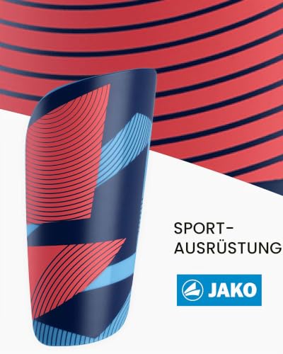 JAKO Unisex Schienbeinschoner River Light, SkyBlue/Navy/Coral, M – Ansicht 2