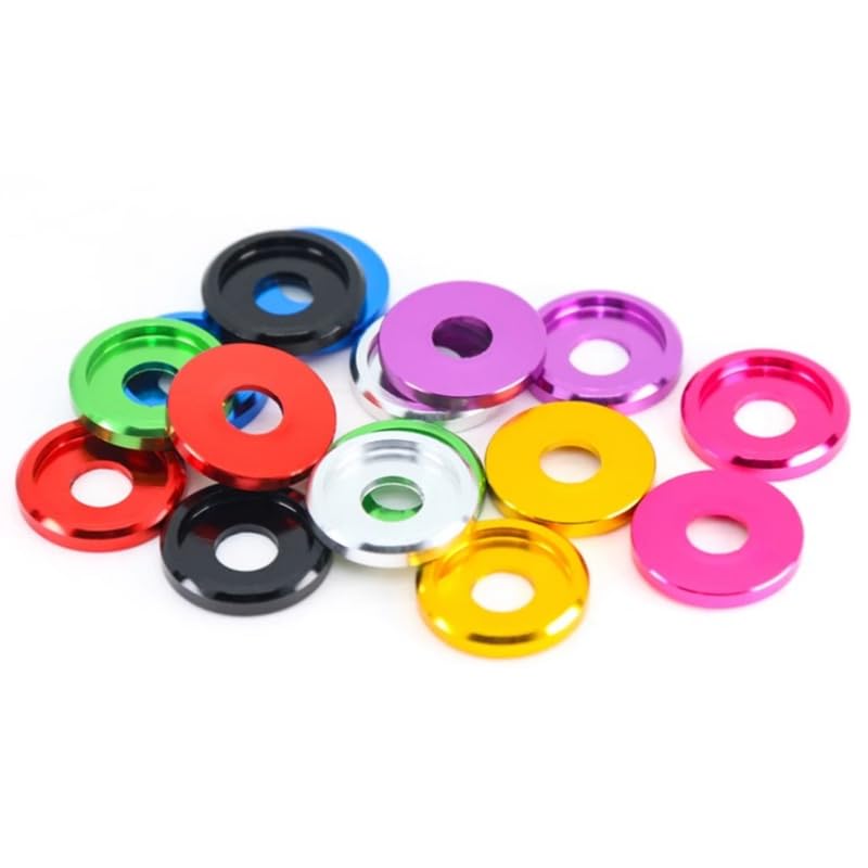 6063-T6 Hard Aluminum Alloy Groove Washer 10 Pieces Flange