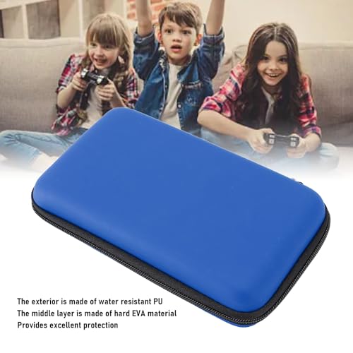 Image of LICAEVEY Portable Hard Shell Carry Case for New 3DS XL, Protective Travel Storage Bag with 8 Game Slots, Compatible with Super Edition, New 2DS XL, GPD 5.5in Gamepad Tablet (Blue)