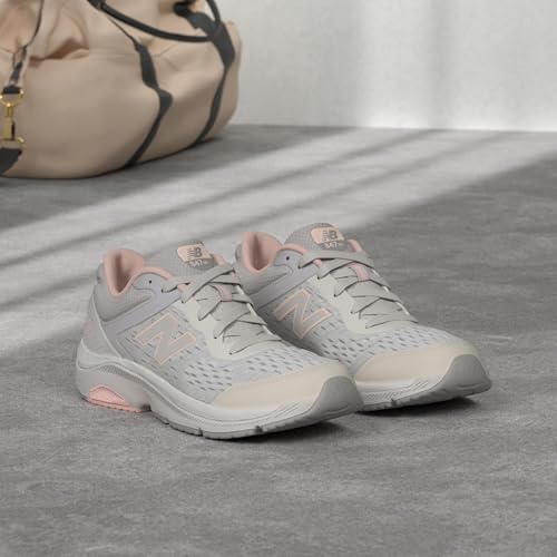 Image of New Balance Women's 847 V4 Walking Shoe, Arctic Fox /Silver Mink /Peach Soda, 6.5 N US