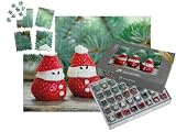 puzzleYOU: SMART Sorted® | Puzzle 1000 Teile leicht gemacht „Weihnachtliche Essensidee: Erdbeer-Weihnachtsmann, gesunde Leckerei für Kinder“ – aus der Puzzle-Kollektion Weihnachten
