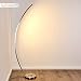 Lámpara de pie LED Kimbolton regulable de metal y diseño curvo, ideal...