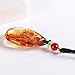 Guptue Natural amber pendant The teardrop baltic Amber beautiful petal shape different flower pendant for women