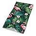 Women Men Head Scarf Neck Gaiter for Alopecia Cancer Chemo - Flroal Palm Leaf Flamingo Green Headwear Moisuture-Wicking Fashion Beanie Hat Multifunctional Cap Hat for Yoga