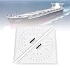 Chart Drawing Triangle Ruler, Navigation Parallel Ruler Ship Drawing Triangle 300mm Acrylic Precise Engraved Scales Adjustable for Boats Yachts Ships