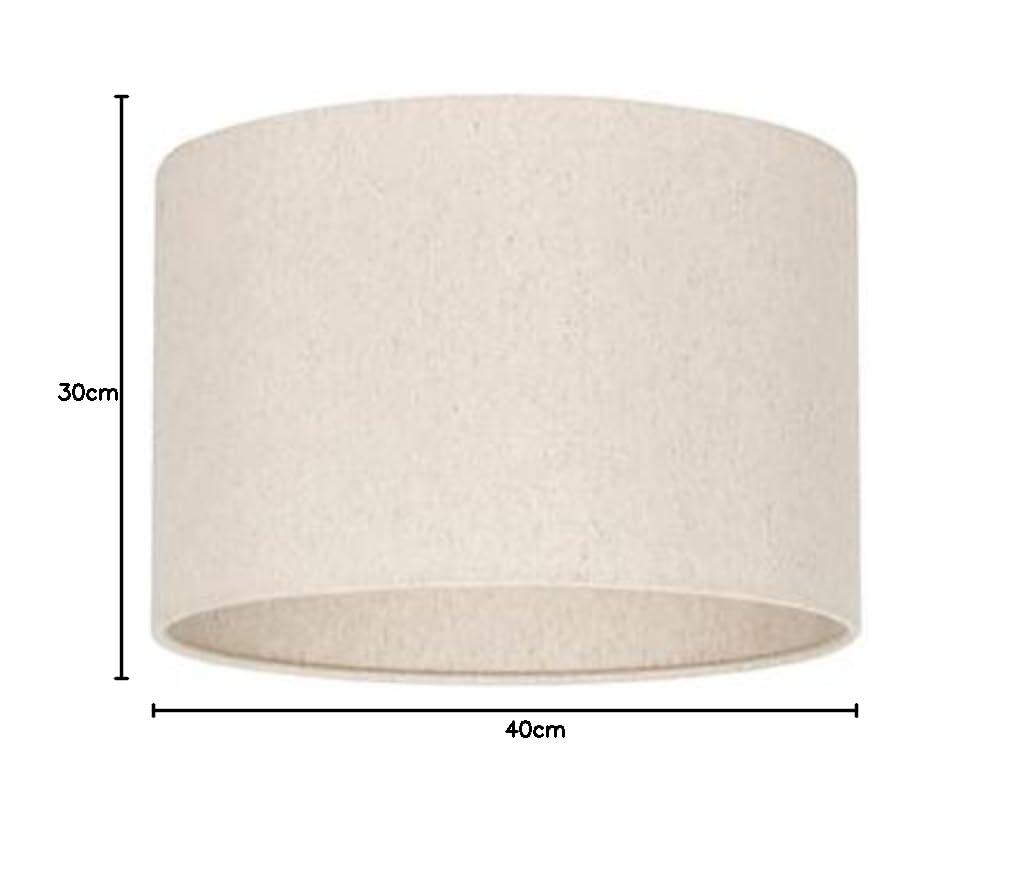 Uniqq abażur materiał beżowy przezroczysty Ø 40 cm - 30 cm wysokości
