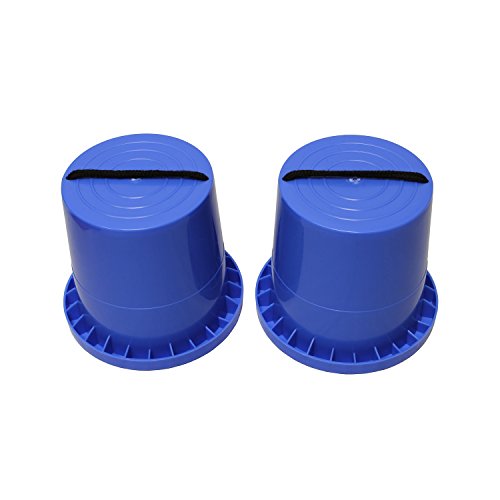 Get Out! Walking Bucket Stilts 2 Pack (Pair) Blue Stepper Balance Bucket Shoe Stilts Toy, Cup Walkers Can Stomper Cups #TOP6