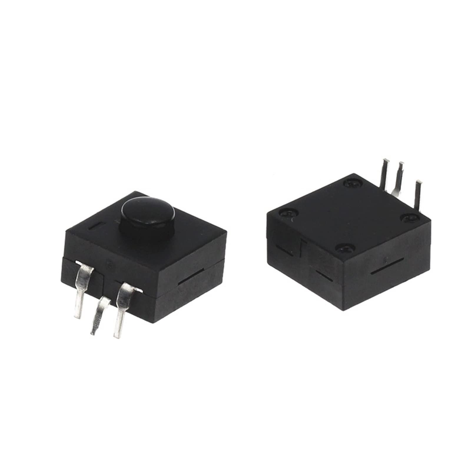 Mini interrupteur à bouton-poussoir DC 30V 1A 3Pin noir pour lampe de poche lot de 100