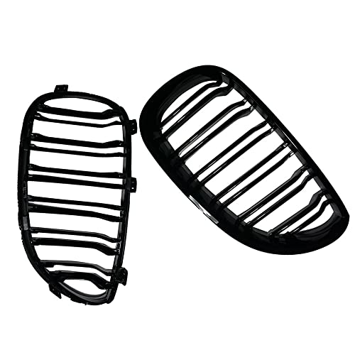 Parrilla delantera negra de riñón para accesorios de estilo de coche Serie 5 E60 E61 4