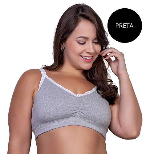 Sutiã Amamentação em Algodão Plus Size Sem Bojo Estilo Sedutor - PL305-PL306