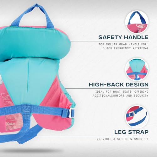 Image of Stohlquist Infant Life Jacket, US Coast Guard Approved, Type II Life Vest (20-30 lbs) for Babies and Toddlers, Support Collar with Grab Handle, PFD for Pools, Lakes and Boating