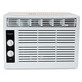 Whirlpool 5,000 BTU 115V Window Air Conditioner & Dehumidifier with Mechanical Controls, Window AC Unit for Apartment, Dorm Room, & Small Rooms up to 150 Square Feet in White
