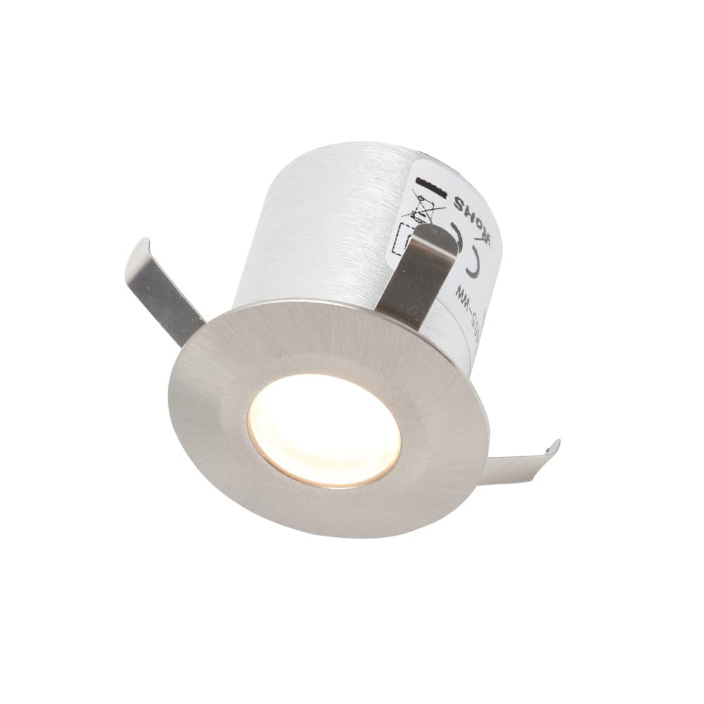 LITECRAFT Decking Plinth Recessed Light Warm White Integrated LED - Satin Nickel
