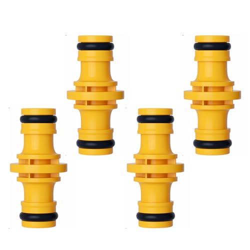 4PCS Double Male Hose Connectors Garden Pipe Joiners for Irrigation and Watering Systems Leakproof Double Male Connector Couplers for Hose Extension and Tap Connection