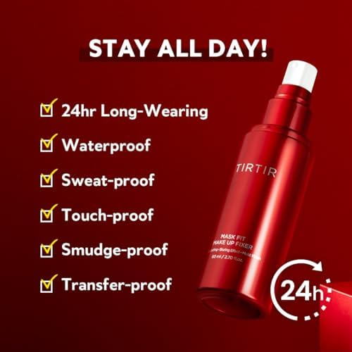 TIRTIR Mask Fit Make-up Fixer | 24H Transfer-Resistant Lightweight Non-Greasy Makeup Setting Spray 2.7 Fl Oz - 4