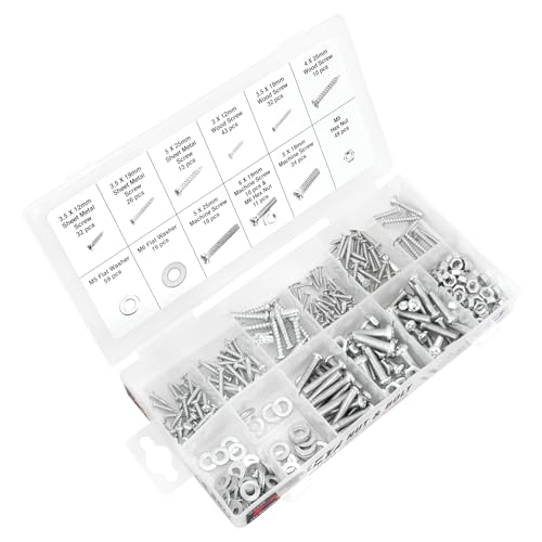 Performance Tool W5222 347pc Metric Nut Bolt Assortment With Case