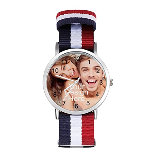 Custom Photo Watch - Personalized Watches with Your Own Picture/Text - For Men & Women