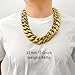 SDA Wide Chunky Gold Chain Necklace - Heavy and Waterproof 316L Surgical Steel with 18K Gold Plating for Modern Men and Women into Hip Hop Fashion (B476-32mm-Gold, 16, Inches)
