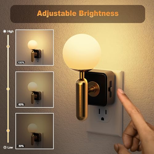 JandCase Night Light Plug in, Night Lights Plug into Wall, 3000K Soft Light LED NightLights, 0-100LM Dimmable Night Light, Built in Dusk to Dawn Sensor for Hallway Bedroom Stairway by JandCase - Used condition - Image 2