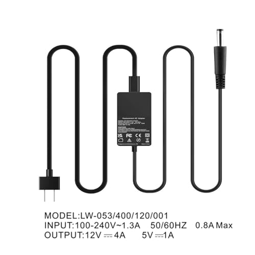 12V 4A Power Supply Cord Charger for Microsoft Surface Pro 3 Docking Station, Windows Laptop Tablet Dock AC Adapter Transformer Model 1627 1664