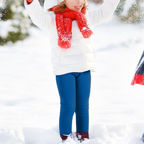 Image of BOOPH Girls Winter Leggings Fleece Lined Toddler Kids Basic Full Length Pants