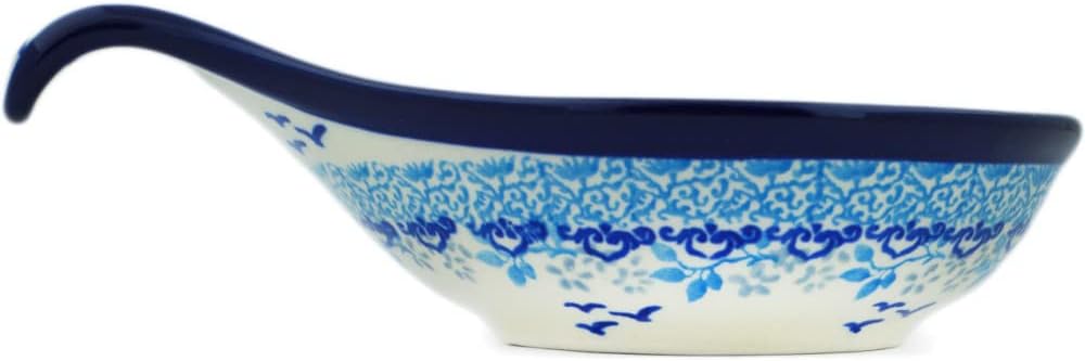 Polmedia Polish Pottery Condiment Dish - Sea Bird Pattern Handmade in Boleslawiec Poland by Ceramika Artystyczna + Certificate of Authenticity