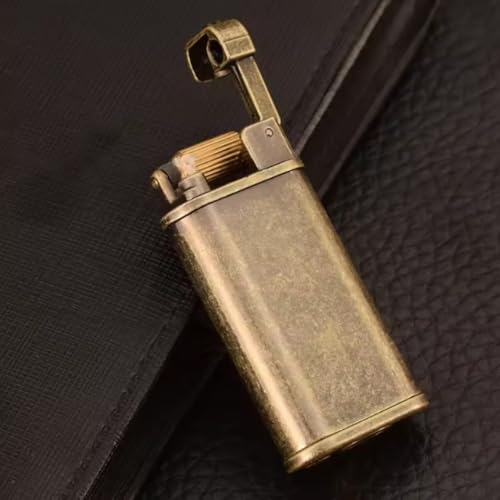 Image of Smoke King Zinc Alloy Flint-Wheel Lighter Durable Vintage Grind-Wheel Refillable Windproof Lighter (Fuel Not Included)