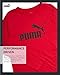 PUMA Boys Long Sleeve Shirts - Breathable Athletic Crewneck Long Sleeve Shirts for Boys - Casual Top Tees (Sizes S-XL), Size Medium, Red Core
