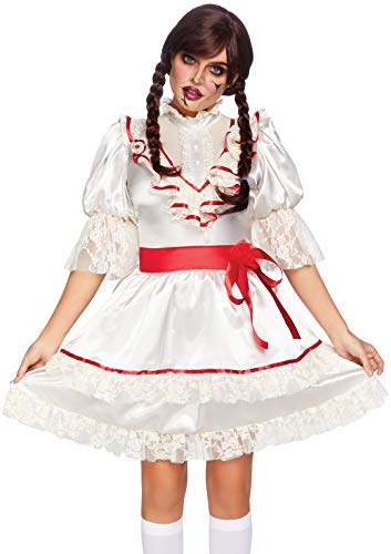 Leg Avenue Womens Haunted Doll Costume, Medium, Off-White