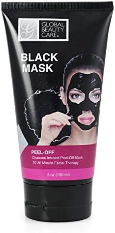 Global Beauty Care 5 oz 150 ml Black Peel-Off Mask: Charcoal Infused Peel-Off Mask