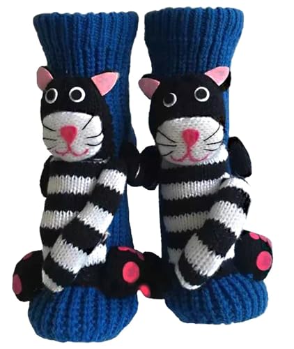Image of Women's Non-slip Household Floor Socks Knit Casual Animals Slippers Socks Christmas Stockings Decor